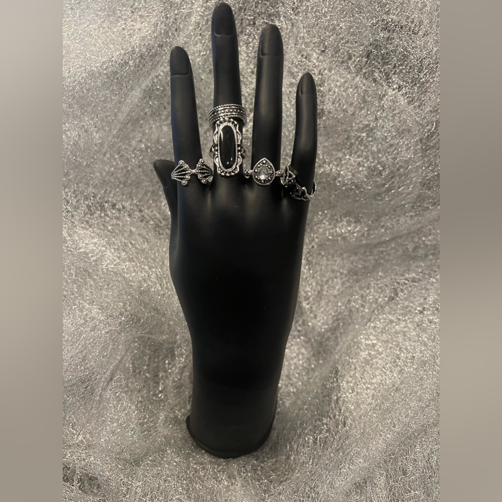 NEW: Choose Your 5 Pcs Elegant Vintage Stackable Style Finger Jewelry Decor